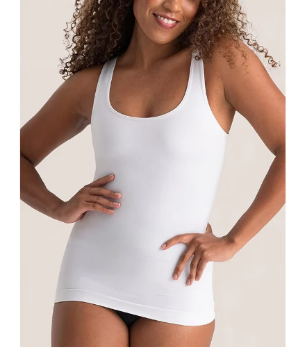 Women's seamless waist trainer shaping tank top, front view