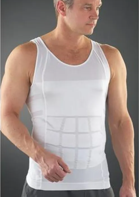 Men's U-neck compression undershirt, back view