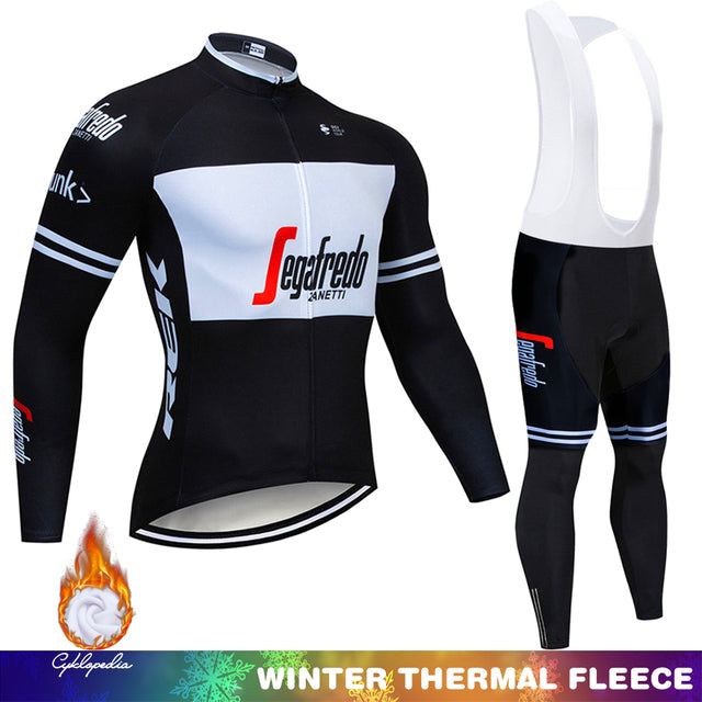 GRENADIER winter thermal fleece cycling jersey, back view