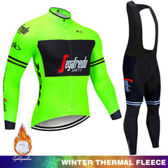 GRENADIER Winter Thermal Fleece Cycling Jersey – Long Sleeve Wind-Resistant Bike Clothing for Men Road & MTB