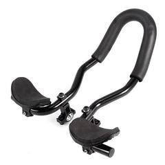 Black aero handlebar extension rest with two comfort pads and mounting clamps