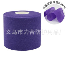Sports athletic tape roll, purple sponge wrap tape with center core