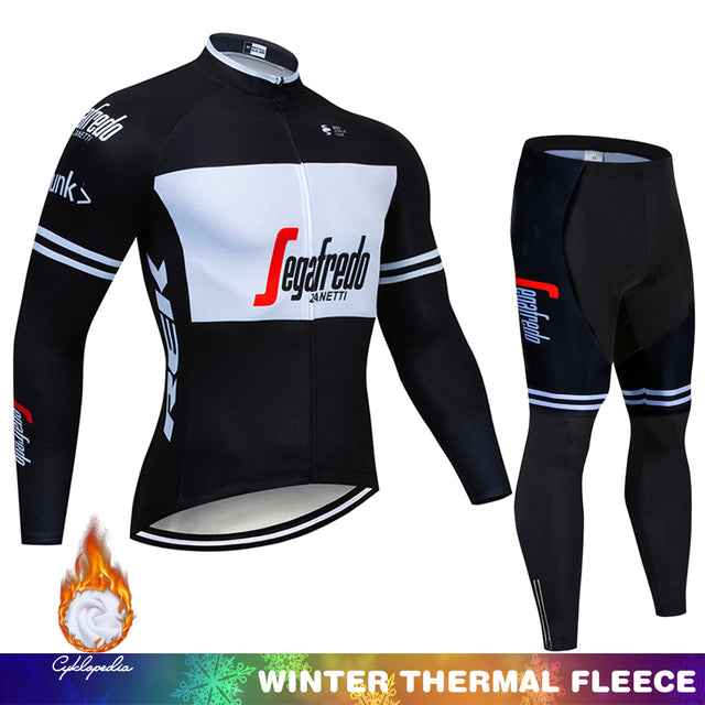 GRENADIER winter thermal fleece cycling jersey worn by cyclist