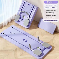 Purple ab roller fitness board with two kneeling pads for core workouts