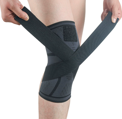 Removable shock-absorbing knee pads brace for cycling and basketball with breathable anti-slip straps