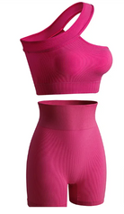Women's shockproof sports bra fabric and stitching detail