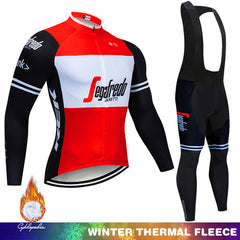GRENADIER Winter Thermal Fleece Cycling Jersey – Long Sleeve Wind-Resistant Bike Clothing for Men Road & MTB