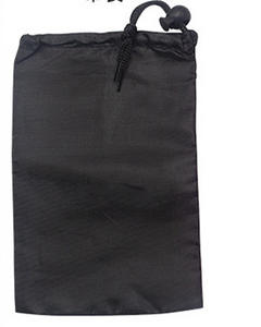 Black storage pouch with drawstring for resistance loop bands