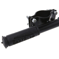 Kids scooter handlebar grip with textured rubber and black folding clamp