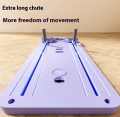 Light purple ab roller fitness board with long rails and two raised handle posts
