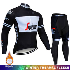 GRENADIER Winter Thermal Fleece Cycling Jersey – Long Sleeve Wind-Resistant Bike Clothing for Men Road & MTB