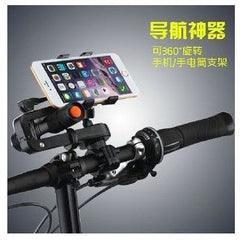 Green 360° bike phone holder with tablet-size phone mounted on handlebar