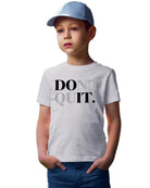 Don't Quit graphic print detail on kids T-shirt