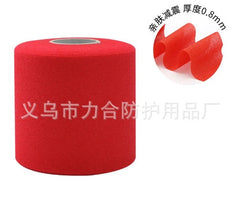 Sports athletic tape roll, red sponge wrap tape with center core