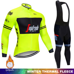 GRENADIER Winter Thermal Fleece Cycling Jersey – Long Sleeve Wind-Resistant Bike Clothing for Men Road & MTB
