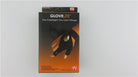 Black LED flashlight gloves retail box, front view