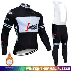 GRENADIER Winter Thermal Fleece Cycling Jersey – Long Sleeve Wind-Resistant Bike Clothing for Men Road & MTB