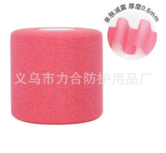 Sports athletic tape roll, pink sponge wrap tape with center core