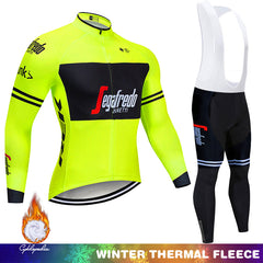 GRENADIER Winter Thermal Fleece Cycling Jersey – Long Sleeve Wind-Resistant Bike Clothing for Men Road & MTB